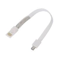 Connectique - Alimentation Cable- USB 2.0- USB A prise.USB B micro prise- nickele- 0.23m