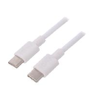 Connectique - Alimentation Cable USB 2.0 USB C Male des deux cotes 1m blanc