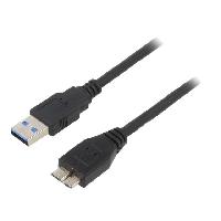 Connectique - Alimentation Cable- USB 3.0- USB A prise.USB B micro prise- nickele- 1.8m
