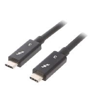Connectique - Alimentation Cable- USB 3.1- USB C prise.de deux cotes- nickele- 0.5m- noir