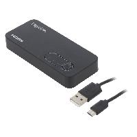 Connectique - Alimentation Commutateur HDCP 2.3.HDMI 2.1 femelle x2 HDMI male noir