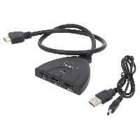 Connectique - Alimentation Commutateur HDMI 4K HDCP 1.4.HDMI 1.4 femelle 3 0.5m noir