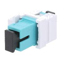 Connectique - Alimentation Connecteur en fibre optique femelle - Turquoise