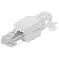 Connectique - Alimentation Connecteur RJ45 male Cat.6a - Blanc