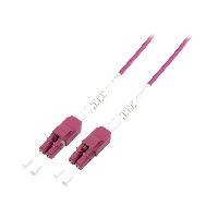 Connectique - Alimentation Cordon de raccordement en fibre optique OM4 LC-LC 0.5m - Violet