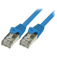 Connectique - Alimentation Cordon de raccordement F-UTP Cat.5e bleu - 5m Connectique - Alimentation Cordon de raccordement F-UTP Cat.5e bleu - 5m
