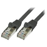 Connectique - Alimentation Cordon de raccordement F-UTP Cat.6 noir- 0.25m