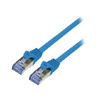 Connectique - Alimentation Cordon de raccordement S-FTP Cat.6a bleu - 0.5m Connectique - Alimentation Cordon de raccordement S-FTP Cat.6a bleu - 0.5m