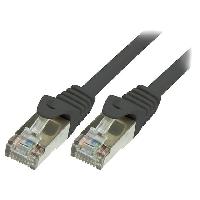 Connectique - Alimentation Cordon raccordement F-UTP Cat.5e Noir - 0.25m