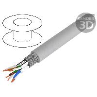Connectique - Alimentation Cordon S-FTP Cat6 100m - Gris Connectique - Alimentation Cordon S-FTP Cat6 100m - Gris