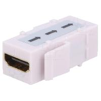 Connectique - Alimentation Coupleur Keystone HDMI avec repeteur - Blanc Connectique - Alimentation Coupleur Keystone HDMI avec repeteur - Blanc