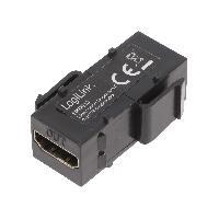 Connectique - Alimentation Coupleur Keystone HDMI avec repeteur - Noir Connectique - Alimentation Coupleur Keystone HDMI avec repeteur - Noir