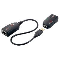 Connectique - Alimentation Extenseur USB 2.0 avec alimentation sur Ethernet Cat5e et 6 50m - Noir Connectique - Alimentation Extenseur USB 2.0 avec alimentation sur Ethernet Cat5e et 6 50m - Noir