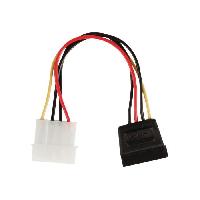 Connectique - Alimentation NEDIS Internal Power Cable - Molex Male - SATA 15-pin Female - 0.15 m - Various