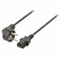 Connectique - Alimentation NEDIS Power Cable - Schuko Male Angled - IEC-320-C13 - 5.0 m - Noir