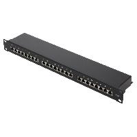 Connectique - Alimentation Panneau raccordement RJ45 male Cat.6 24 ports - noir
