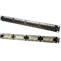 Connectique - Alimentation Prises encastrables Ethernet 24 ports - RJ45 cat.5e - noir