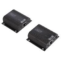 Connectique - Alimentation Prolongateur HDMI femelle x3 HDCP 1.2a RJ45 femelle x2 Cat.6.6a noir Connectique - Alimentation Prolongateur HDMI femelle x3 HDCP 1.2a RJ45 femelle x2 Cat.6.6a noir