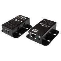 Connectique - Alimentation Prolongateur USB 2.0 Cat.5 jusqu'a 50m 1 port - Noir
