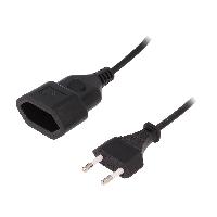 Connectique - Alimentation Rallonge reseau- Prises- 1- noir- 1m Connectique - Alimentation Rallonge reseau- Prises- 1- noir- 1m