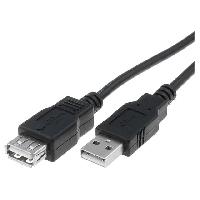Connectique - Alimentation Rallonge RU2MF18N USB 2.0 A Male Femelle 1.8m noir