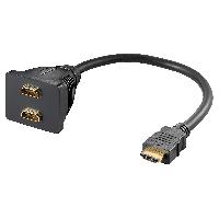 Connectique - Alimentation Repartiteur de signal HDMI femelle x2.HDMI male 0.1m noir Connectique - Alimentation Repartiteur de signal HDMI femelle x2.HDMI male 0.1m noir