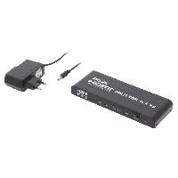 Connectique - Alimentation Repartiteur HDCP.HDMI 1.4 femelle X4 noir Connectique - Alimentation Repartiteur HDCP.HDMI 1.4 femelle X4 noir