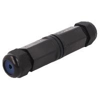 Connectique - Alimentation RJ45 femelle droit x2 Cat.6 IP67 - Noir