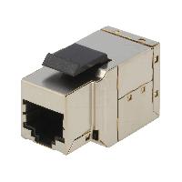 Connectique - Alimentation RJ45 femelle droit x2 Cat.6a Keystone