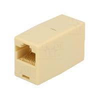 Connectique - Alimentation Rj45 femelle X2 Cat.5 - Beige