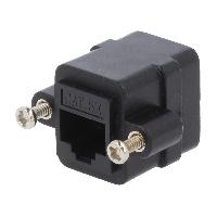 Connectique - Alimentation Rj45 femelle X2 Cat.5e - noir