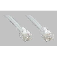 Connectique - Alimentation TECHNIMEDIA 9139TM03 Cable RJ11 Haut-Debit ADSL - 5 m - Blanc