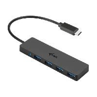 Connectique - Alimentation USB-C HUB I-TEC avec 4 Ports USB 3.0 avec Câble Intégré 20cm