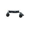 Connectique Remorque Rallonge Spirale 3 Metres Pour Remorque 13 Broches Male-13 Broches Femelle