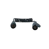 Connectique Remorque Rallonge Spirale 3 Metres Pour Remorque 13 Broches Male-13 Broches Femelle