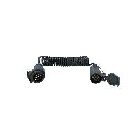 Connectique Remorque Rallonge Spirale 3 Metres Pour Remorque 13 Broches Male-7 Broches Femelle