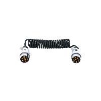 Connectique Remorque Rallonge Spirale 3 Metres Pour Remorque 7 Broches Male-7 Broches Male
