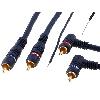 Connectiques pour changeur CD Cable RCA 2 angulaires dore 5m