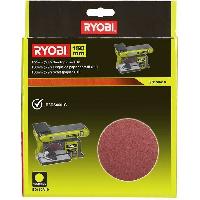 Consommable RYOBI - 10 disques diam. 150 mm autocollants grain 80 pour ponceuse a bande et a disque RBDS4601G - SD150A10