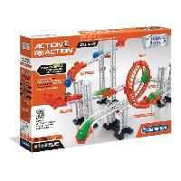 Construction - Modelisme - Maquette - Modele Reduit A Construire Clementoni - Action & Réaction - Coffret Starter set - Circuit bille - 50 pieces