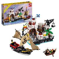 Construction - Modelisme - Maquette - Modele Reduit A Construire LEGO 10320 Icons La Forteresse de l'Eldorado. Kit de Maquette pour Adultes avec Bateau Pirate et 8 Minifigurines