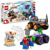Construction - Modelisme - Maquette - Modele Reduit A Construire LEGO 10782 Marvel Spidey et Ses Amis Extraordinaires Le Combat Des Camions. Hulk contre le Rhino. Jouet Enfants +4 Ans