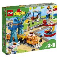 Construction - Modelisme - Maquette - Modele Reduit A Construire LEGO 10875 DUPLO Le Train De Marchandises avec Son et Lumiere - Jeu de Construction pour Enfant 2-5 Ans