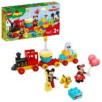 Construction - Modelisme - Maquette - Modele Reduit A Construire LEGO 10941 DUPLO Disney Le Train d'Anniversaire de Mickey et Minnie Jouet pour Enfant de 2 ans et plus avec Train et Figurines