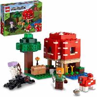 Construction - Modelisme - Maquette - Modele Reduit A Construire LEGO 21179 Minecraft La Maison Champignon. Set Jouet de Construction pour Enfants des 8 ans. Idée de Cadeau. avec Figurines
