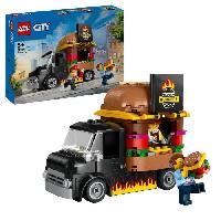 Construction - Modelisme - Maquette - Modele Reduit A Construire LEGO 60404 City Le Food-truck de Burgers. Jouet de Camionnette. Jeu Imaginatif avec Camionnette et Minifigurines