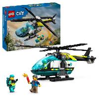 Construction - Modelisme - Maquette - Modele Reduit A Construire LEGO 60405 City L'Hélicoptere des Urgences. Jouet pour Enfants. avec Minifigurines : Pilote. Randonneur et Sauveteur