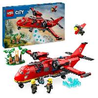 Construction - Modelisme - Maquette - Modele Reduit A Construire LEGO 60413 City L'Avion de Sauvetage des Pompiers. Jouet avec 3 Minifigurines de Pilote. Pompiere