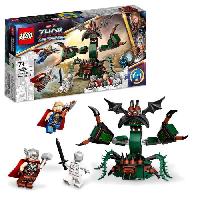 Construction - Modelisme - Maquette - Modele Reduit A Construire LEGO 76207 Marvel Attaque sur le Nouvel Asgard. avec Figurines de Thor des Avengers et son Marteau. pour Enfants de 7 Ans et Plus