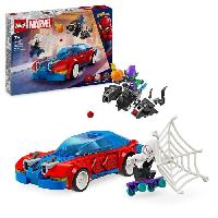 Construction - Modelisme - Maquette - Modele Reduit A Construire LEGO 76279 Marvel La Voiture de Course de Spider-Man contre le Bouffon Vert Venomisé. Jouet avec Minifigurines de Super-héros